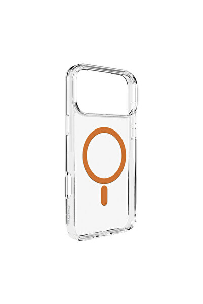 Puro Husă transparentă Lite MagSafe cu inel portocaliu pentru iPhone 17 Pro