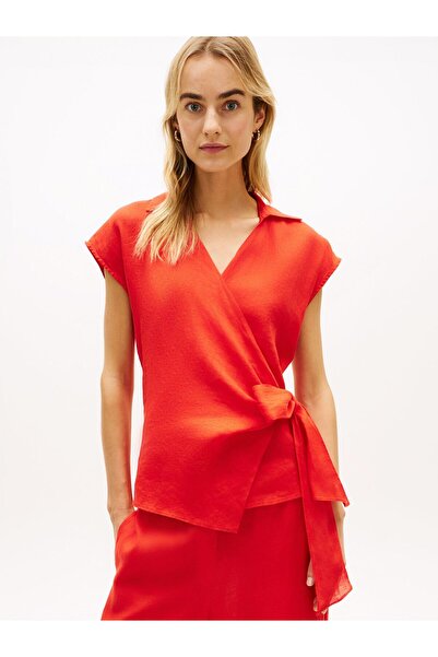 Tommy Hilfiger LINEN KNOT NS TOP
