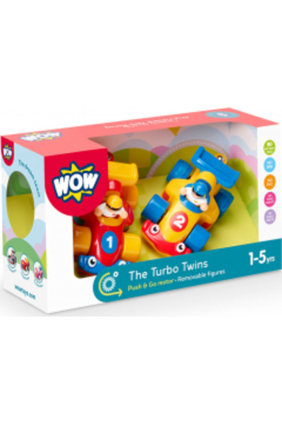 WOW Toys Παιχνίδια για παιδιά WOW Toys, Σετ αυτοκινητάκια αγώνων, Τα Δίδυμα Τ...