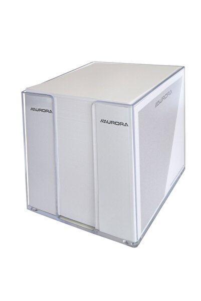 Aurora Cub hartie alba 9x9x9cm, cu suport plastic,