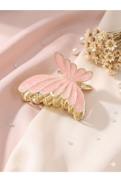 LUXENYA DESİGN Women's Butterfly Model Stainless Metal Women's Hair Clip 6 cm