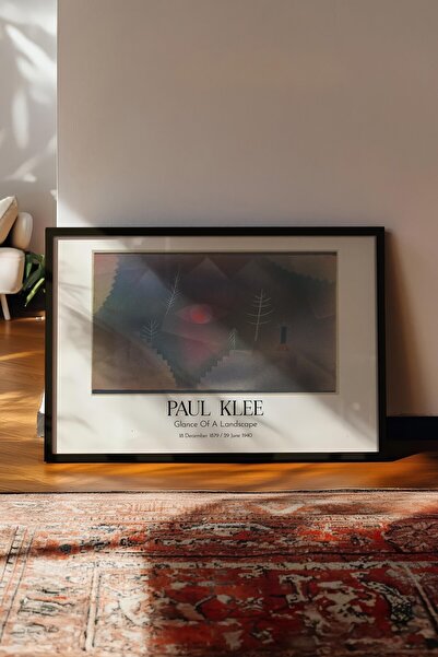 Postifull Paul Klee - O privire la peisaj, Tablou în cadru negru, Seria de ar...