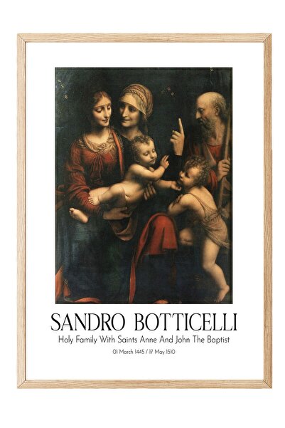 Postifull Sandro Botticelli, Slika sa drvenim okvirom, Serija umetnosti BR:11...