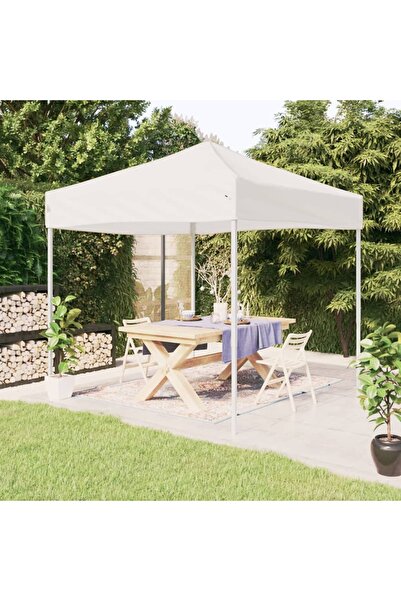 vidaxl Cort pliabil pentru petrecere, alb, 2x2 m