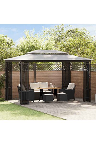vidaxl FOISOR cu plase, antracit, 300 x 400 x 265 cm