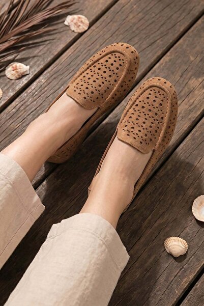 Stilbagshoes Fredia Genuine Leather Laser Printed Women's Ballet Flats