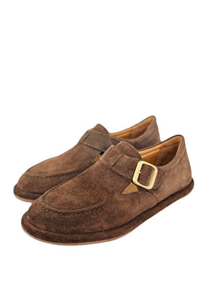 the corleone Kahverengi Kadın Casual Tokalı Loafer Premium Kalite Düz Taban A...