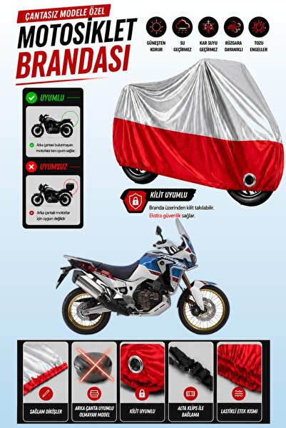 Cemku Twin Top Gray - Bottom Red Honda Crf1000L Africa Twin Dct Compatible En...