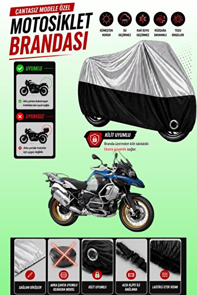 Cemku Twin غطاء محرك متوافق مع BMW R 1250 GS Adventure باللون الرمادي من الأع...