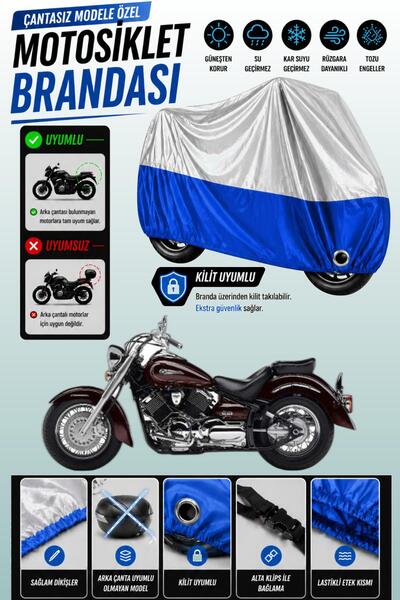 Cemku Twin Top Gray - Bottom Blue Yamaha Xvs 1100 Drag Star Compatible Engine...