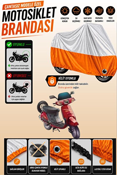 Cemku Twin Top Gray - Bottom Orange Honda Kinetic Dx Compatible Engine Cover,...