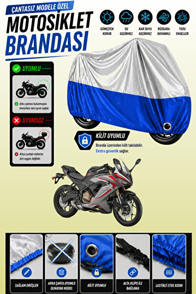 Cemku Twin غطاء محرك متوافق مع RKS SRK250 RR باللون الرمادي من الأعلى والأزرق...