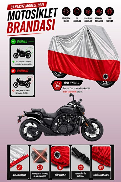 Cemku Twin غطاء محرك ياماها Vmax باللون الرمادي من الأعلى والأحمر من الأسفل، ...