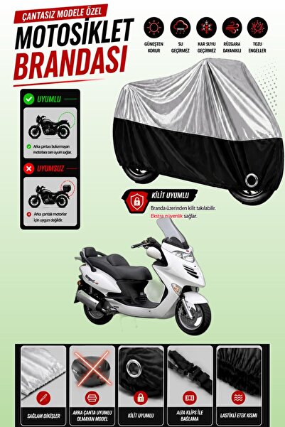 Cemku Twin غطاء محرك متوافق مع Kymco Grand Dink 250 باللون الرمادي من الأعلى ...