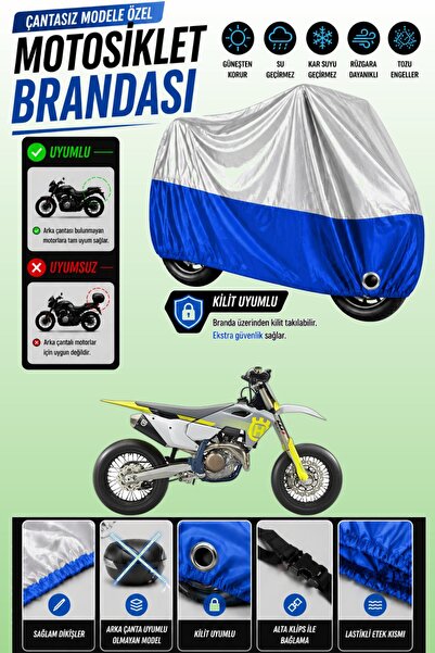 Cemku Twin غطاء محرك متوافق مع Husqvarna FS 450 باللون الرمادي من الأعلى والأ...