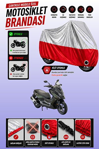 Cemku Twin غطاء محرك متوافق مع Kymco Xtown 250i باللون الرمادي من الأعلى والأ...