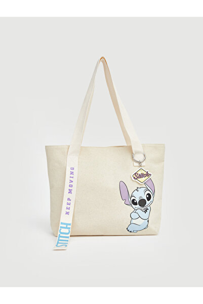 LC Waikiki Stitch Printed Girls' Canvas Shoulder Bag