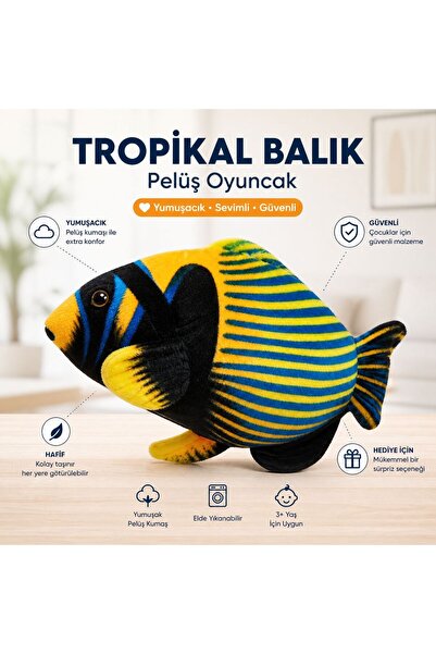 admay Sevimli Peluş Balık Oyuncak 30 CM – Ultra Yumuşak Büyük Boy Balık Peluş...