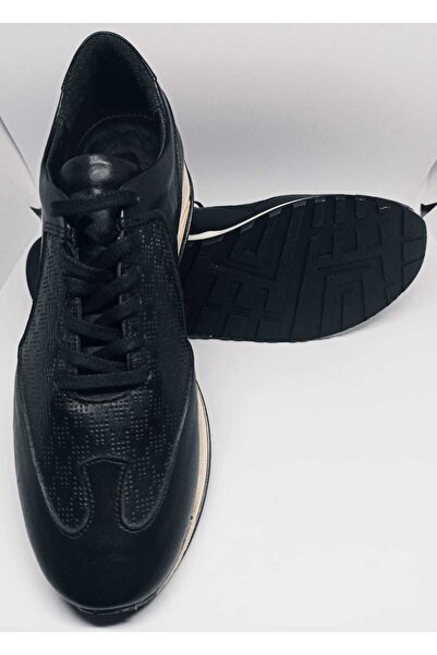 Generic Brand Men's Sports Genuine Leather Shoes Black Color