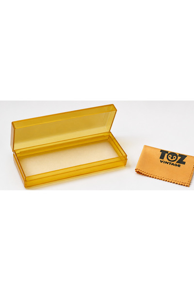 Toz Vintage Yellow Hard Shell Eyeglass Case with Inner Velvet Protection Dura...