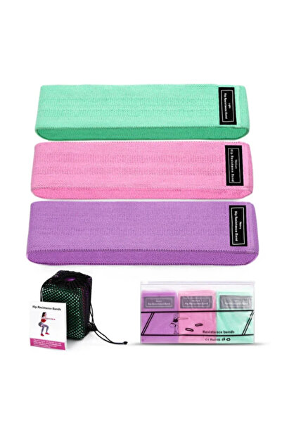 unbranded Set 3 benzi de rezistență fitness cu husă și ghid, antrenament comp...