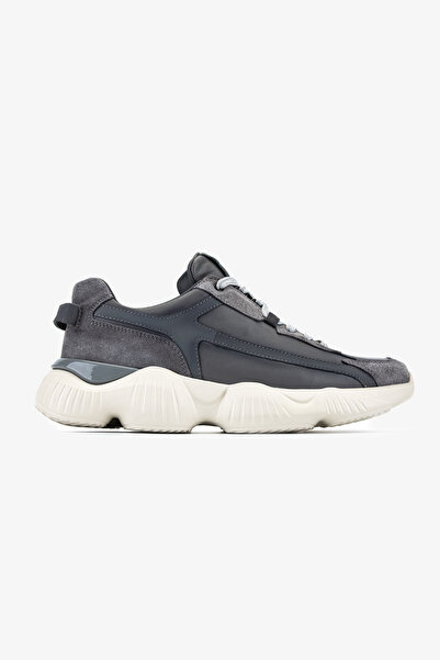 Valmenti Erkek Hakiki Deri Gri Sneakers & Spor Ayakkabı