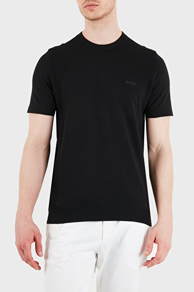 BOSS Logolu Pamuklu Regular Fit Bisiklet Yaka T Shirt Erkek T SHİRT 50558347 001
