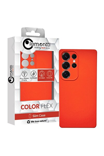 lemontti Husa Silicon Soft Slim Samsung Galaxy S25 Ultra Portocaliu