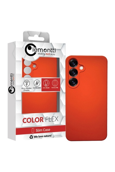 lemontti Husa Silicon Soft Slim Samsung Galaxy S25 Portocaliu