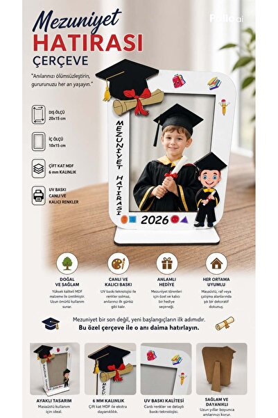 ahgbtoys Mezuniyet Hatırası Çerçeve (5 Adet ) Erkek Ve Kız Modeli