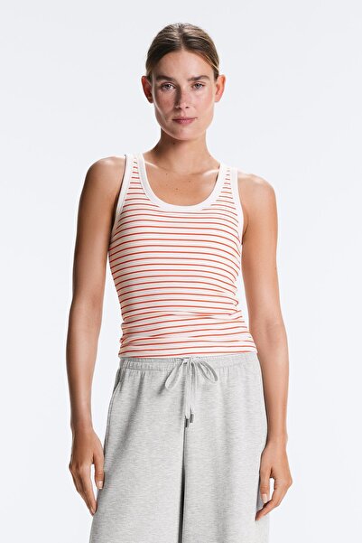 Oysho Modal rib çizgili uzun tank top