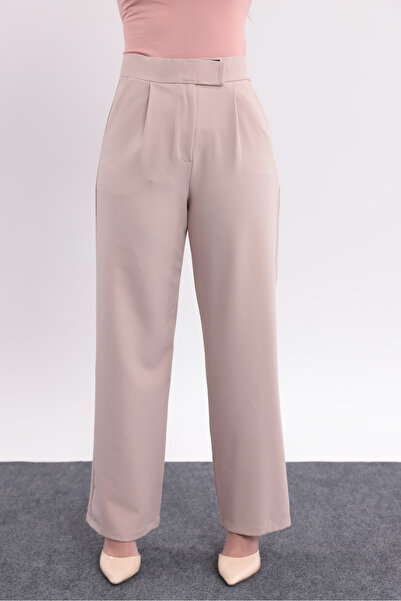 GİYİYORUM Women's Lycra Velcro Closure Palazzo Pants