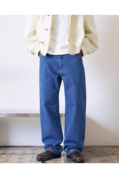 hacker Men's Trend Premium Cotton Blue Baggy Pants