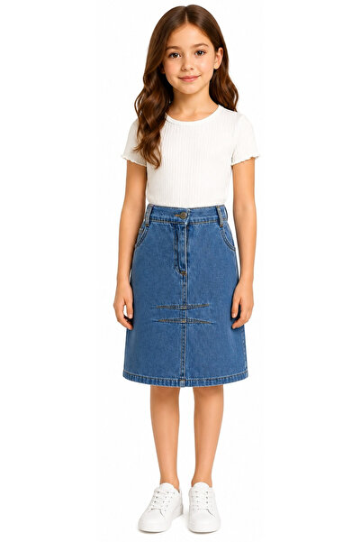 İrem Çocuk Giyim Girl's Front Stitched, Elastic Waist, Zipper Closure, Pocket...