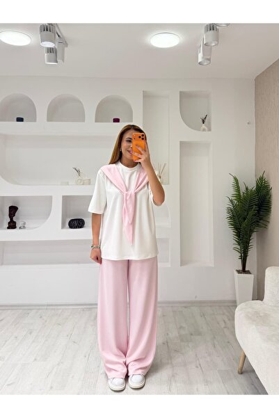 İrka Moda Modal Atkılı Tişört Pantolon Takım