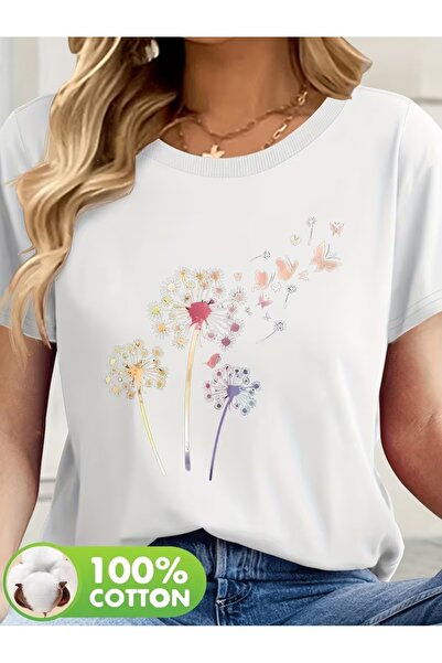 AEMİ Μπλουζάκι Unisex με στάμπα Chou Chou, Oversize, με λαιμόκοψη ποδηλάτου