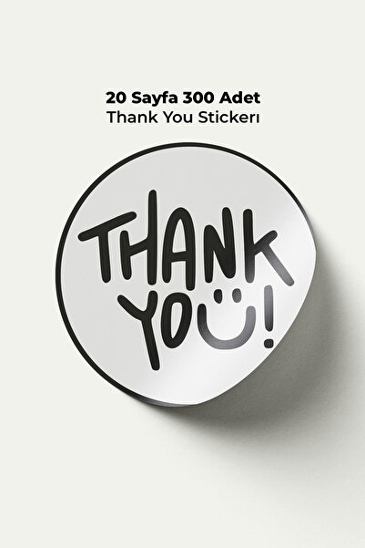 To Design Lab Teşekkürler - Thank You Sticker Seti 20 Sayfa/300 Adet Sticker ...