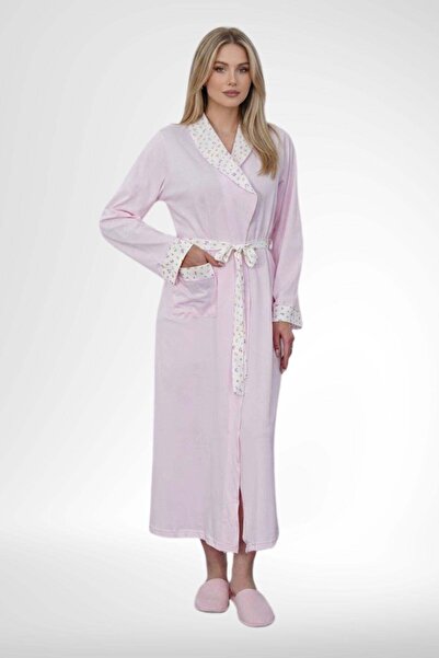 Mecit Pijama Γυναικεία ρόμπα Mecit 6396 Pink Plus Size