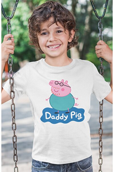 SEVBANO Daddy Pig Peppa Pig Dječja majica sa unisex printom crtanog filma (1-...