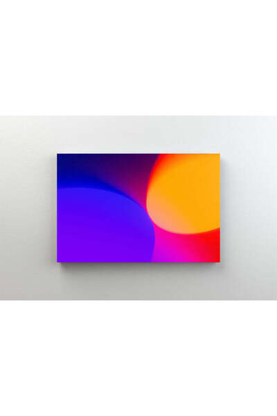 Efect Canvas Tablou Canvas - Forme abstracte blur oranj albastru I