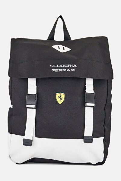Scuderia Ferrari Men Brand Logo Backpack, Black