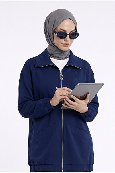 Armine TREND طقم رياضي مكون من قطعتين بسحاب أمامي وأكمام مطاطية وجيوب باللون ...
