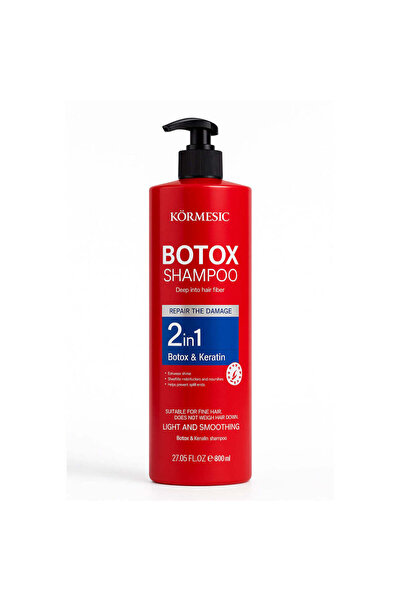 KÕRMESIC Șampon KÖRMESIC Botox 2 în 1 800ml – cu Keratină și Botox, Reparare,...