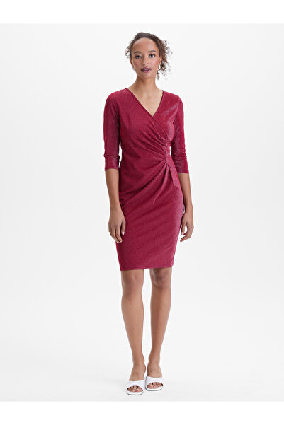 ORSAY Burgundy women's knee-length dress