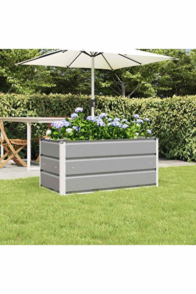 vidaxl Jardiniera Gri deschis 100 x 50 x 45 cm Otel Galvanizat