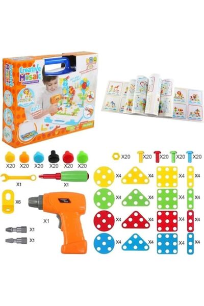 Stuniko ® Set de jucării interactive educative de construcție, Bormașină și ș...