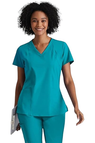 Barco Bluză medicală antistatică de damă One Racer, Teal (5105)