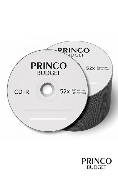princo budget Yazdırılabilir Boş CD 700 Mb 80 Dk CD-R CD (50 Adet)