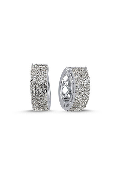 Merano Design Pave Rhodium Küpe