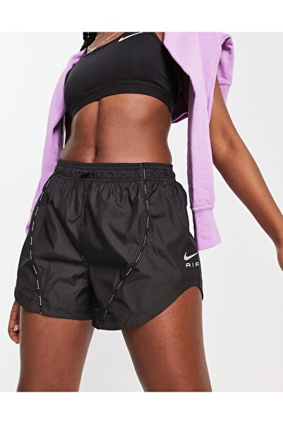 Nike Women's Running Air Dri-Fit Curved Hem Shorts In Black Siyah Kadın Spor ...